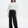 Mid Rise Relaxed Leg Pant -Everrastyle Shop lorence tailored pant black front pw69506pln 8
