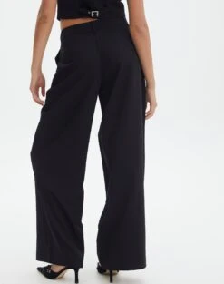 Mid Rise Wide Leg Pant -Everrastyle Shop loretta wide leg pant black back pw51730pln