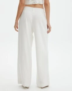 Mid Rise Wide Leg Pant -Everrastyle Shop loretta wide leg pant milk back pw51730pln