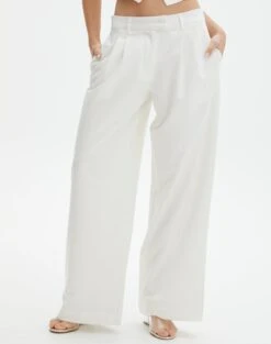 Mid Rise Wide Leg Pant -Everrastyle Shop loretta wide leg pant milk full pw51730pln