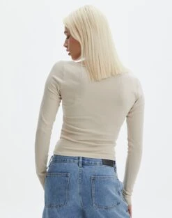 V Neck Long Sleeve Top -Everrastyle Shop lulu longsleeve what the shell back tl93240orib