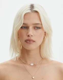 Plated Fine Chain Link Necklace -Everrastyle Shop miki mix chain necklace pack gold front je108995nl 2