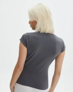 Printed Short Sleeve Top -Everrastyle Shop miley shortsleeve top 98 london shadow dancer back ts117313prt