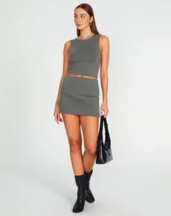 V-Neck Full Length Knit Jumper -Everrastyle Shop minka supersoft mini skirt cypress front ss54706pln 2