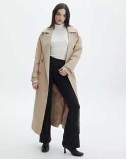 Wide Leg Pinstipe Tailored Pant -Everrastyle Shop minogue super flare ponte pants black pinstripe front pw52146stp 3