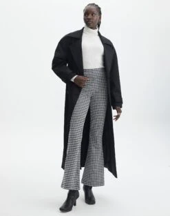 Strapless Pleated Check Mini Dress -Everrastyle Shop minogue super flare ponte pants seersucker gingham front pw52146ghm 2