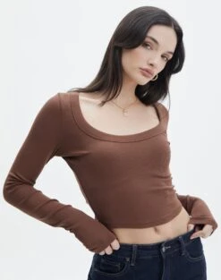 Mid Rise Split Flare Ponte Pant -Everrastyle Shop mylie wide rib scoop deep umber front tl111290vis