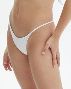 Mid Coverage Bikini Bottom 30 Mid Coverage Bikini Bottom -Everrastyle Shop naomi side strap white detail ga128386rpln