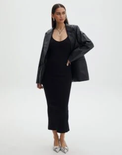 Knit Mesh Long Sleeve Top -Everrastyle Shop nia knit dress black front kd109815knt