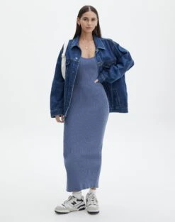 Scoop Neck Ribbed Knit Midi Dress -Everrastyle Shop nia knit dress moby dick full kd109815knt