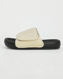 Platform Faux Leather Slide -Everrastyle Shop nolan nylon slide bone front sh88879nyl 3