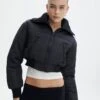 Cropped Puffer Jacket 2 Cropped Puffer Jacket -Everrastyle Shop noor cropped funnel puffer black front cs91682puf 6