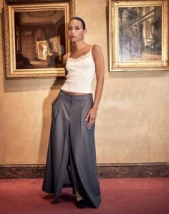 Tailored Mid Rise Maxi Skirt -Everrastyle Shop noretta tailored maxi charcoal marle detail sl126067pln