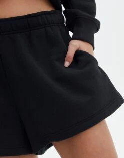 Cotton Sweat Short -Everrastyle Shop o beckham short black imageback sw62109ocot