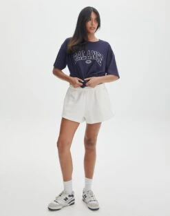 Linen Blend Tie Waist Shorts -Everrastyle Shop o beckham short milk front sw62109ocot 3