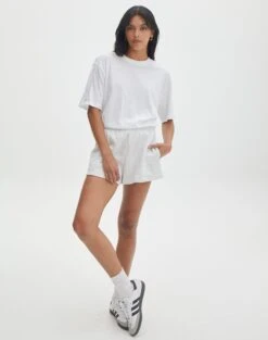 Cotton Sweat Short -Everrastyle Shop o beckham short snow marle front sw62109ocot 1