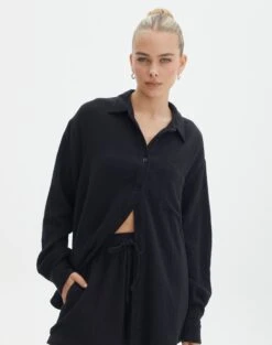 Faux Leather Tie Back Scarf Top 37 Faux Leather Tie Back Scarf Top -Everrastyle Shop o co snoop muslin black front bl122896mus