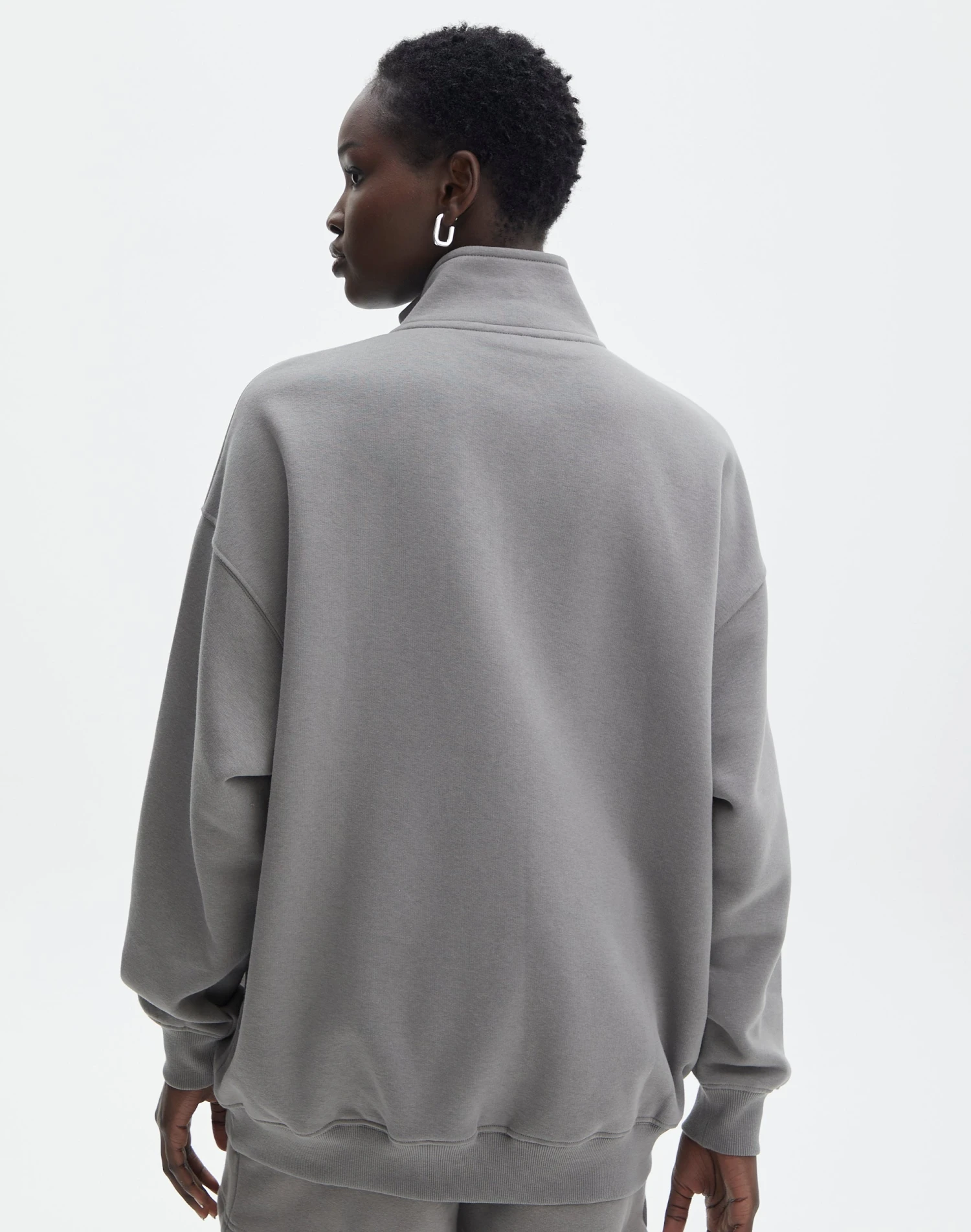 Oversized Print Quarter Zip Sweater 5 Oversized Print Quarter Zip Sweater - Image 3