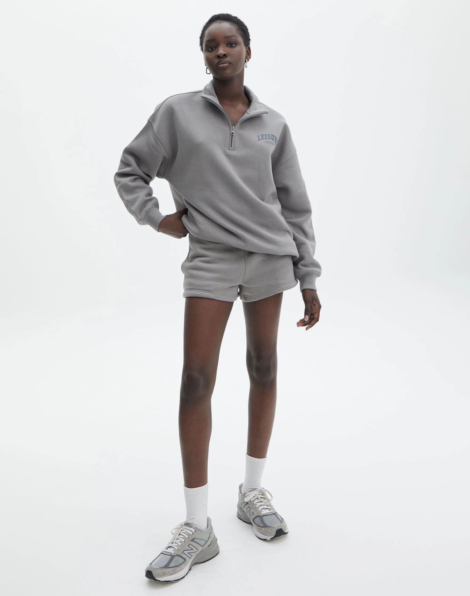 Oversized Print Quarter Zip Sweater 4 Oversized Print Quarter Zip Sweater - Image 2