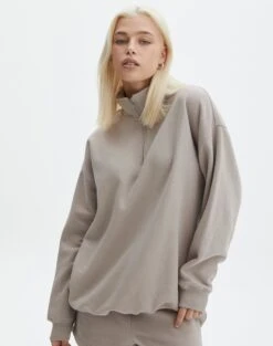 Oversized Knit Jumper -Everrastyle Shop o olivia oversized quarter zip on the rocks front tl97172ocot