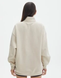 Oversized Embroidered Quarter Zip Sweater 40 Oversized Embroidered Quarter Zip Sweater -Everrastyle Shop olivia oversized quarter zip coloradowhat the shell back tl97172oemb