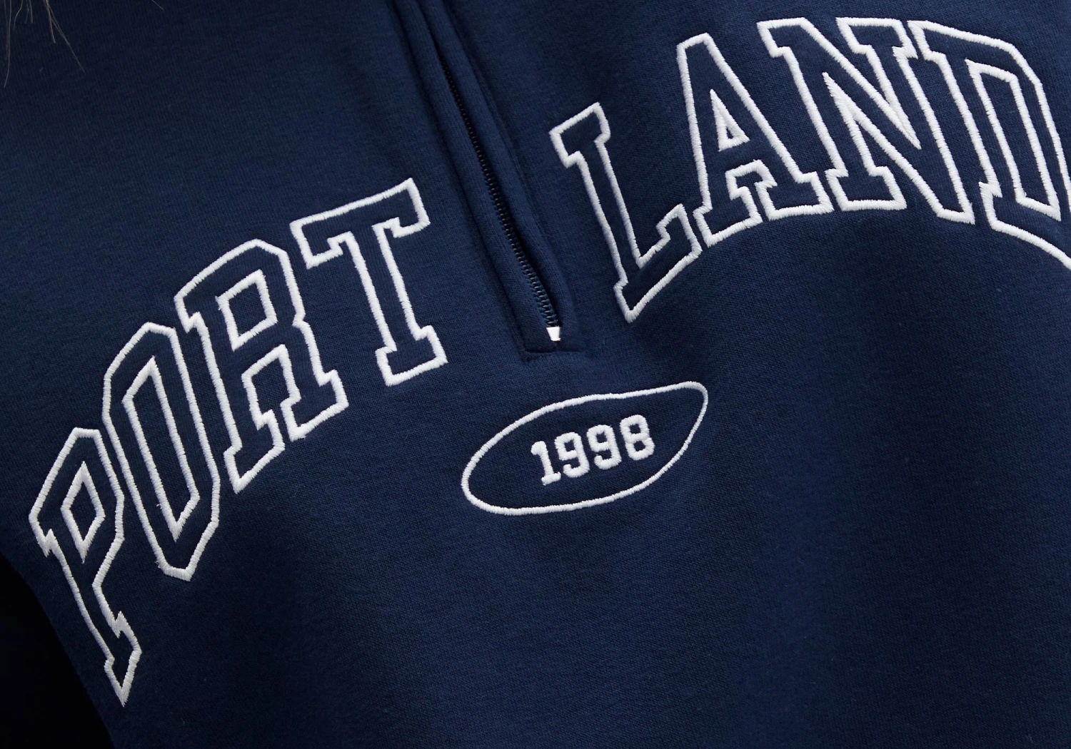 Oversized Embroidered Quarter Zip Sweater 7 Oversized Embroidered Quarter Zip Sweater - Image 5