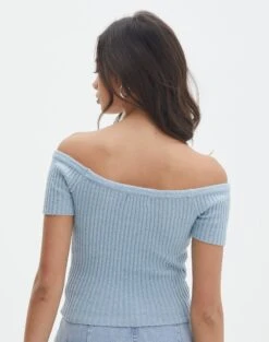Knit Off The Shoulder Crop Top 30 Knit Off The Shoulder Crop Top -Everrastyle Shop opal off the shoulder top blue bubble back ks130295knt