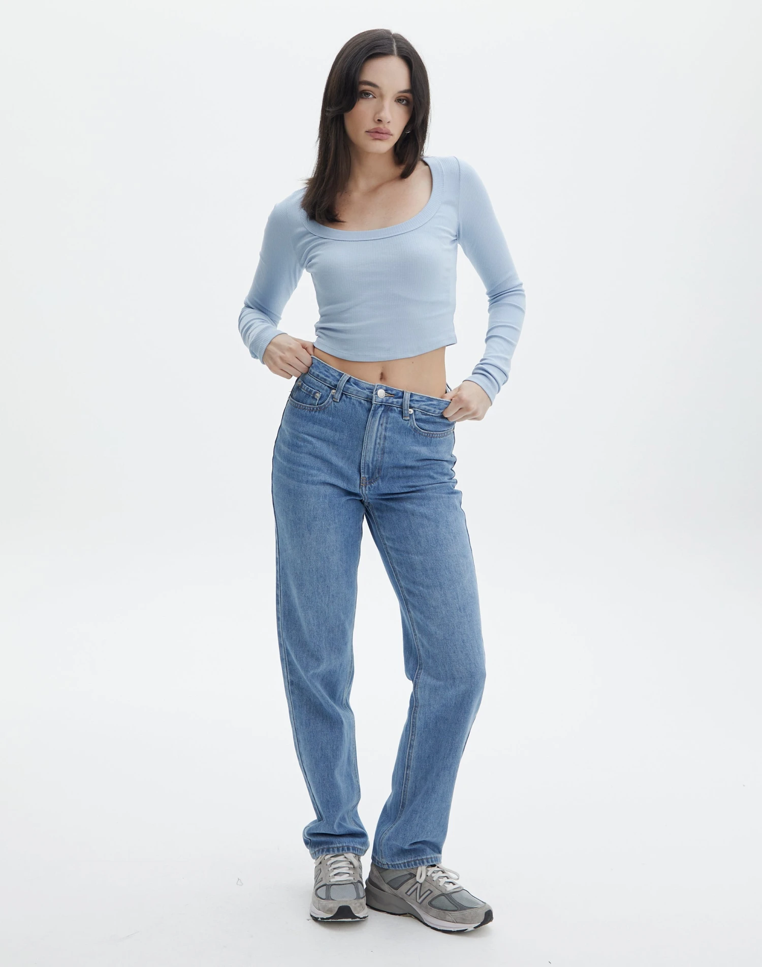 Cotton Scoop Neck Long Sleeve Top 21 Cotton Scoop Neck Long Sleeve Top - Image 19