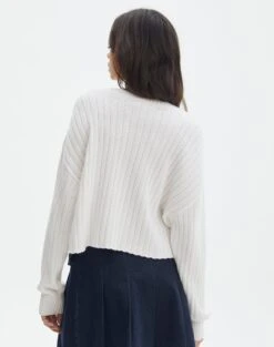 V-Neck Drop Shoulder Knit Jumper -Everrastyle Shop paige preppy v neck milk back kl90519oca