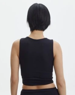 Supersoft High Neck Crop Tank -Everrastyle Shop penelope super soft tank black back tv106845pch