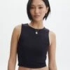 Supersoft High Neck Crop Tank