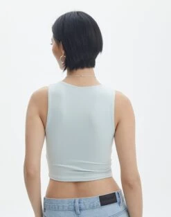 Supersoft High Neck Crop Tank -Everrastyle Shop penelope super soft tank mist me back tv106845pch
