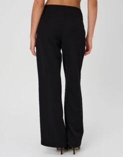 Double Button Tailored Pant -Everrastyle Shop penny button suit pant black back pw91835pln