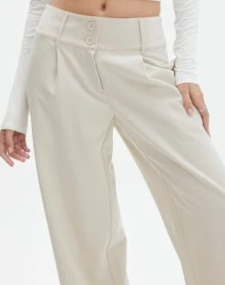 Double Button Tailored Pant -Everrastyle Shop penny button suit pant what the shell imageback pw91835pln