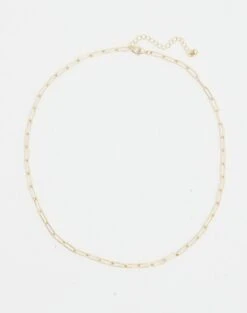 Plated Fine Chain Link Necklace -Everrastyle Shop plated fine chain link necklace gold detail je105967nl