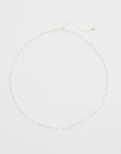 Plated Fine Chain Link Necklace -Everrastyle Shop plated fine chain link necklace silver detail je105967nl