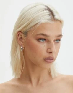 Tailored Side Split Mid Rise Pant -Everrastyle Shop plated tasha thick huggie hoops silver front je101457ear 5