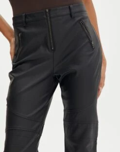 Stitch Detail Faux Leather Pant 24 Stitch Detail Faux Leather Pant -Everrastyle Shop polly pu pant black imageback pw106535pu