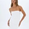 Strapless Pointelle Mini Dress