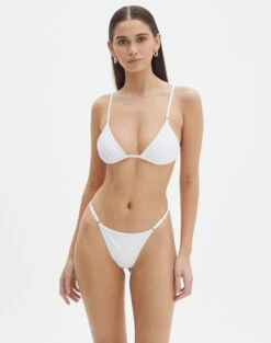Bandeau Gold Detailed Swim Top 30 Bandeau Gold Detailed Swim Top -Everrastyle Shop r alex adjustable bikini brief white front ga53112rpln 2