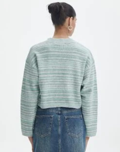 Stripe Knit Jumper -Everrastyle Shop r didi crew neck knit academia stripe back kl112842rstp