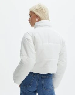 Zip Up Puffer Jacket -Everrastyle Shop r eddie funnel crop puffer milk back cs84145rpln