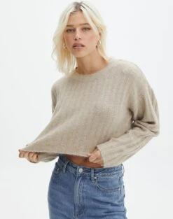 Foldover Off Shoulder Long Sleeve Top -Everrastyle Shop r egypt wide rib cropped knit on the rocks front kl97635raus 1