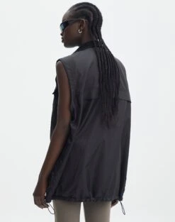 Lightweight Longline Puffer Vest -Everrastyle Shop r johnny puffer vest black back vs91567rpln