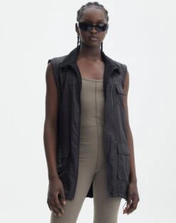 Washed Faux Leather Oversized Moto Jacket -Everrastyle Shop r johnny puffer vest black front vs91567rpln 7