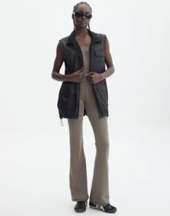 Lightweight Longline Puffer Vest -Everrastyle Shop r johnny puffer vest black full vs91567rpln