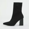 Knit Pointed Toe Boot -Everrastyle Shop r kitty knit boot black front sh44645rkni 2