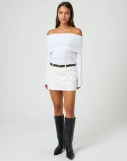 Square Buckle Belt -Everrastyle Shop r leni low rise hemmed mini skirt milk front ss55069rden 5