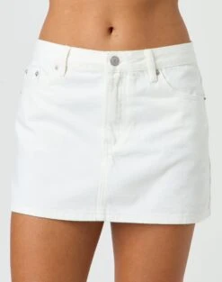 Low Rise Denim Mini Skirt -Everrastyle Shop r leni low rise hemmed mini skirt milk full ss55069rden