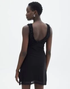 Ruched V Neck Mini Dress -Everrastyle Shop r limi mesh mini dress black back ds92560rmes